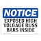 Signmission OSHA Notice Sign, 7" Height, 10" Width, Exposed High Voltage Buss Bars Inside Sign, Landscape OS-NS-D-710-L-12283 - alternate 1